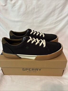 Sperry Harbor Tide Wash Black Canvas Low-Top Sneakers Machine washable air dry